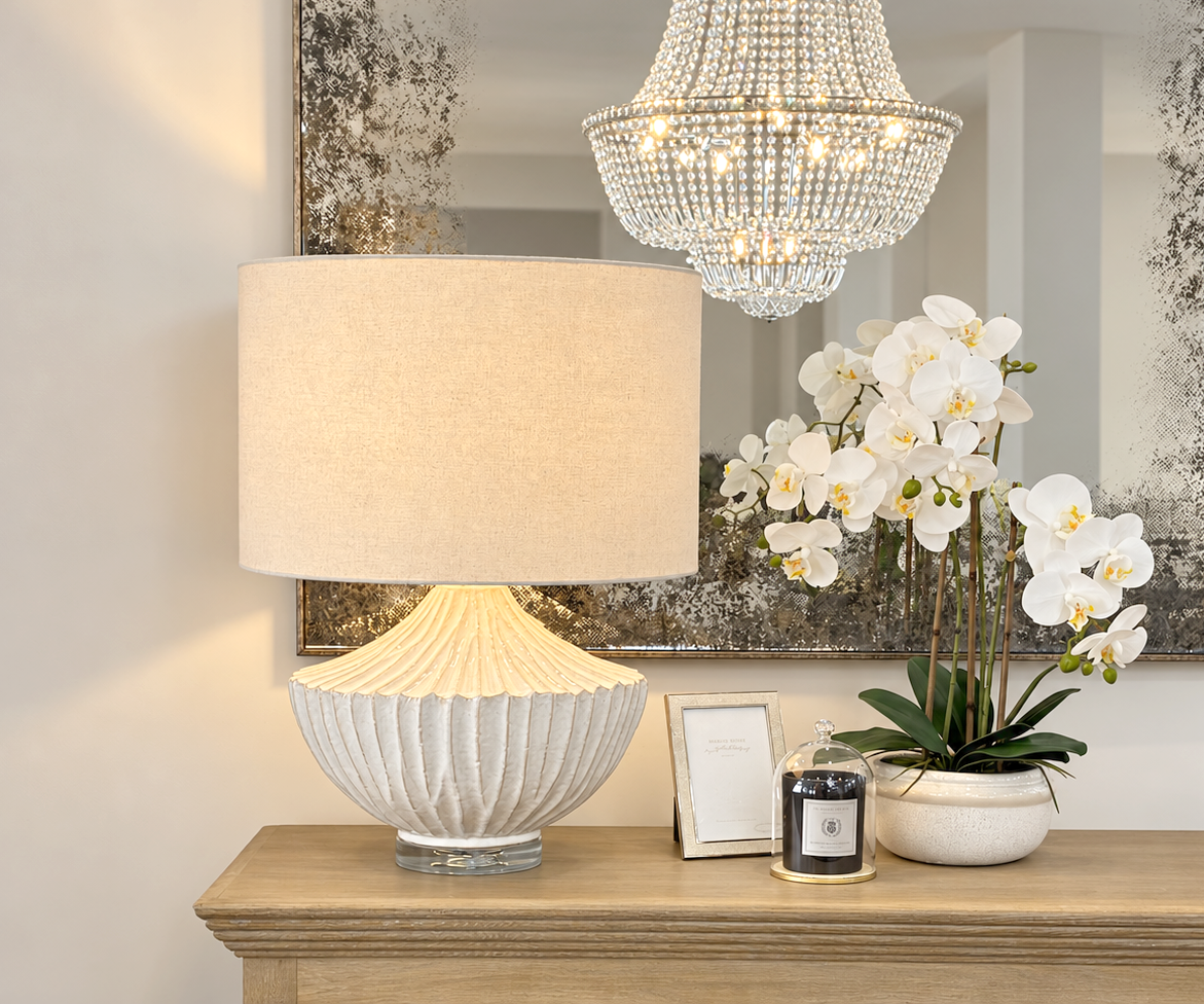 PRE-ORDER - Margo Lamp & Shade in Lucent White