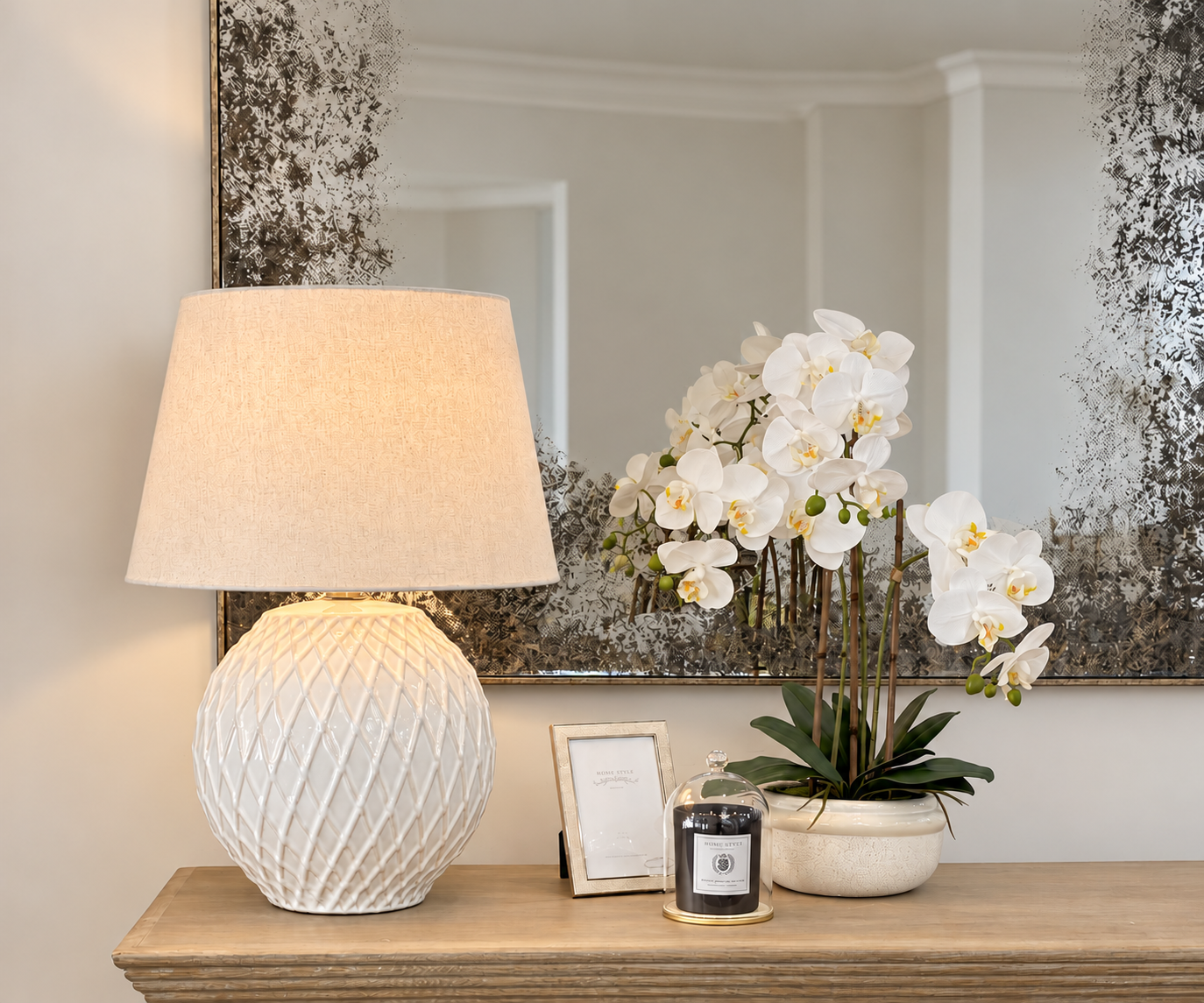 PRE-ORDER - Willow Lamp & Shade in Lucent White